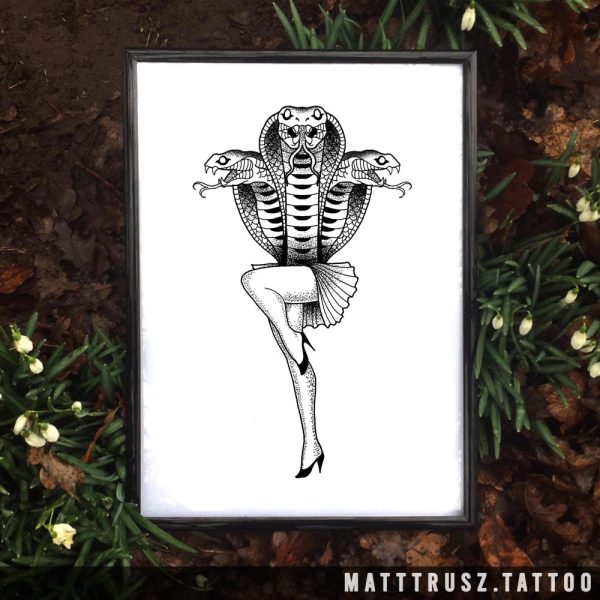 Triple Headed Cobra Print