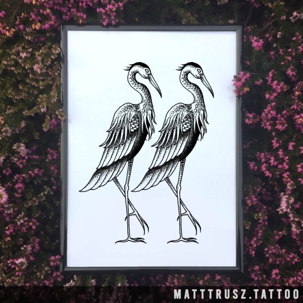 Two Herons Print