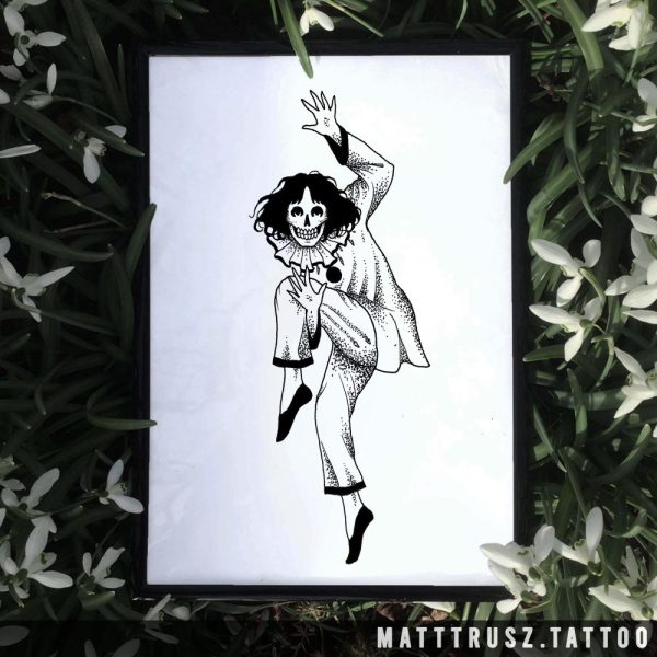 Skelly Pierrot Print